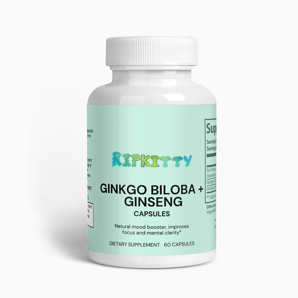 Ripkitty Oasis Surge: Ginkgo Biloba + Red Panax Ginseng (60 Capsules)