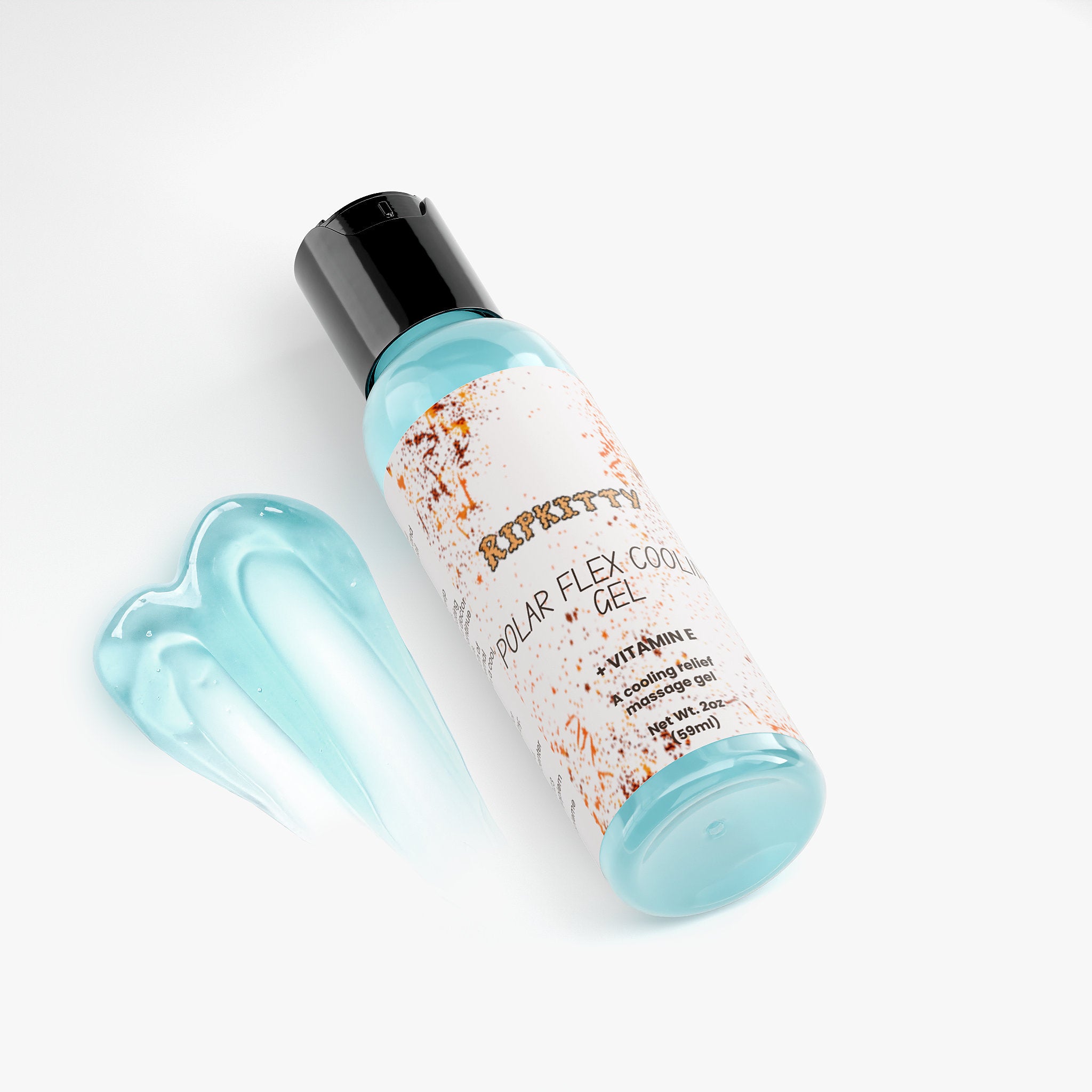 Ripkitty Polar Flex Cooling Gel bottle with applicator on a white background